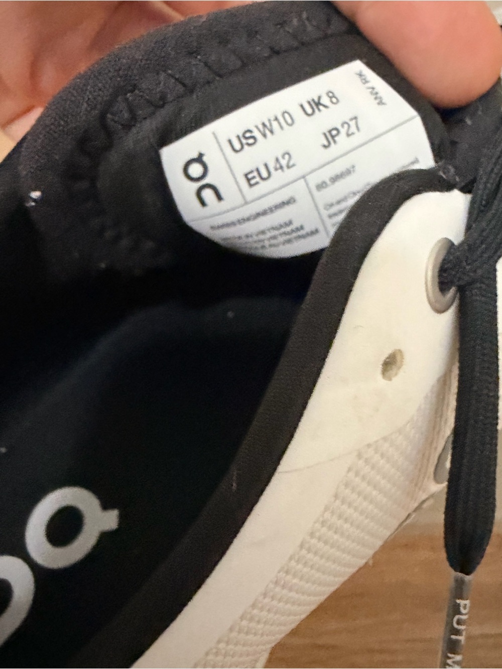 White and Black Cloudnova Sneakers - Picture 4 of 6
